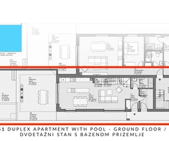 Appartement spacieux avec piscine et vue mer à vendre en Croatie