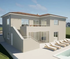 Kaštelir, Istrie – Terrain constructible avec vue sur la mer