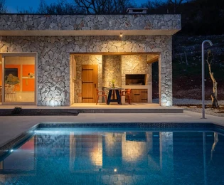 Villa with a swimming pool and tennis court for sale in Dicmo in Croatia