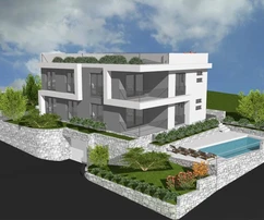 Ville moderne in vendita a Gradac con vista in Croazia
