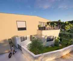 Kortárs villa medencével a tenger közelében, Isztria, Pula