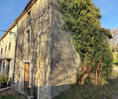 Isztria, Krasica: Kőház tengerre néző kilátással