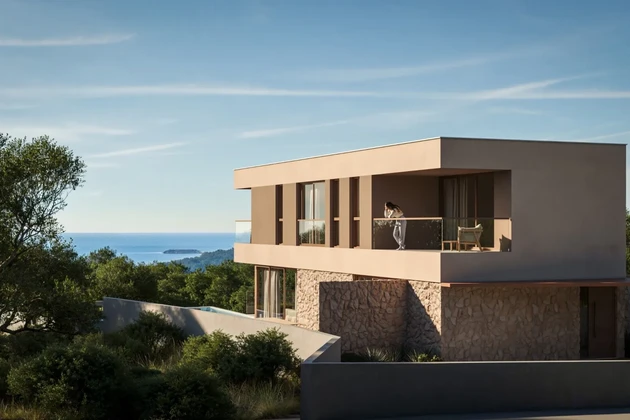 Rogoznica, Zaselo, terrain constructible 556 m² avec projet de villa, vue