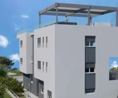 Okrug Gornji, trzypokojowy penthouse z tarasem na dachu i widokiem na morze