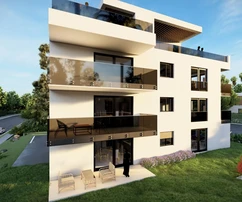 Zadar, Sukošan, appartement moderne de deux pièces avec terrasse sur le toit et vue sur la mer