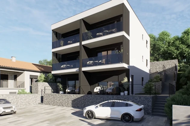 Apartmán, Omišalj, ostrov Krk, 30 m od mora, výhľad na more!