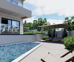 Vodice S2 Reihenhaus mit Pool, Meerblick