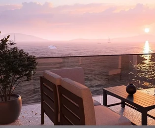 Čiovo, Okrug, appartamento con 3 camere da letto 112 m2 + giardino con piscina 250 m2, PRIMA FILA SUL MARE