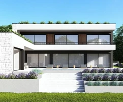 Villa esclusiva in costruzione con vista panoramica sul mare