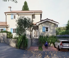 ÚJ MEDITERRÁN VILLA MEDENCÉVEL ÉS TENGERRE NÉZŐ KILÁTÁSSAL, CSENDES HELYEN!