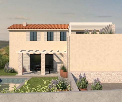 Nowoczesny dom w zabudowie bliźniaczej na sprzedaż w okolicach Buja w Chorwacji