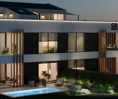 Rovinj, Istria: Elegancki dwupoziomowy apartament z przestronnym tarasem