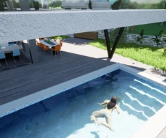 Spazioso appartamento con cortile e piscina disponibile per l'acquisto in Croazia