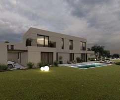 Moderne Villa mit Pool im Bau, Istrien, Poreč