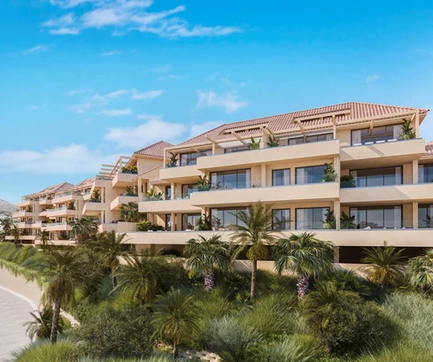 ID 294 / Új apartmanok közvetlenül a golfpályán és közel a tengerparthoz Torrequebradában, Marbella közelében