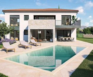 Istria, Sv. Lovreč, Moderna villa de alta calidad con piscina y jardín mediterráneo