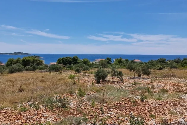 Rogoznica, Lozica, building. land 1684 m2, 300 m from the sea, view