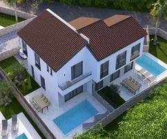 NUOVA VILLETTA BIFAMILIARE CON PISCINA E VISTA MARE, IN POSIZIONE TRANQUILLA!