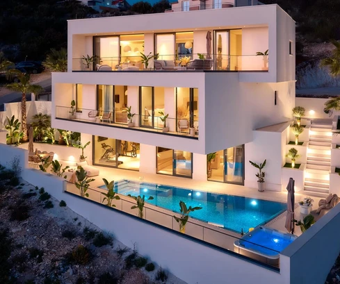 Villa de luxe à vendre à Ciovo avec vue panoramique en Croatie