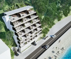 Jesenice, appartamento con 2 camere da letto di 81,7 m2, in prima fila sul mare con vista aperta