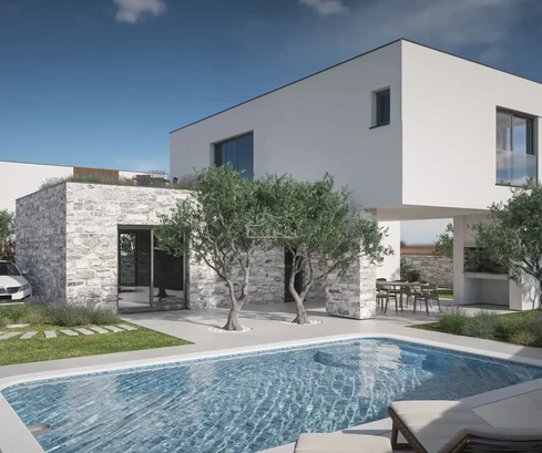 Zaton - VILLA DI LUSSO moderna di NUOVA COSTRUZIONE con piscina