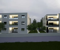 Vodice - S4 krásný moderní byt s terasou, výhled na moře