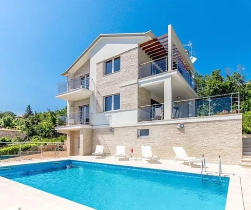 Villa de lujo con piscina y hermoso jardín, Istria, Opatija