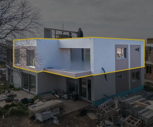 Isztria, Poreč – modern apartman tetőterasszal