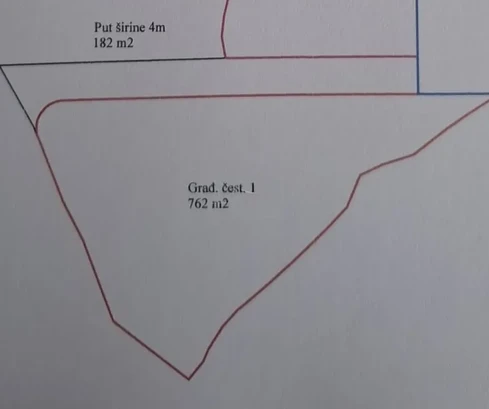 Vodice - Stavební pozemek 762 m², výhled na moře