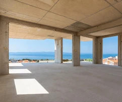 Makarska, Tucepi, Dreizimmer-Penthouse mit Panoramablick auf das Meer