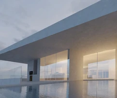 Labin, Umgebung, exklusive Designervilla mit Panoramablick auf die Inseln und einem Dachpool