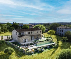 Panorámás kilátással rendelkező villa Brtoniglában eladó Horvátországban