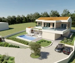 Istria, Kaštelir: Designerska kamienna willa z tarasami