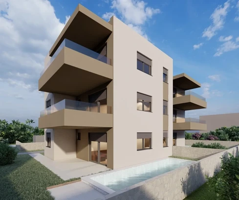 Appartement trois pièces A2, 64 m², à 200 m de la plage, Novalja, Neuf