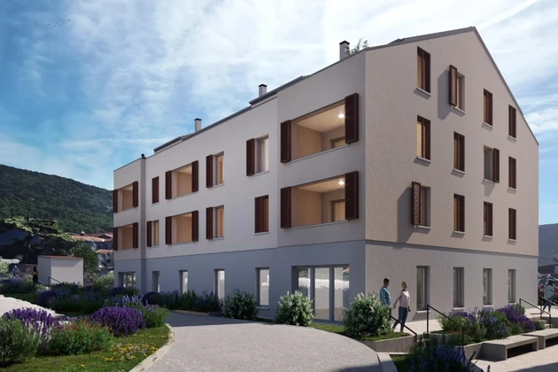 Grad Cres, centro, appartamento con due camere da letto in ottima posizione, NUOVA COSTRUZIONE