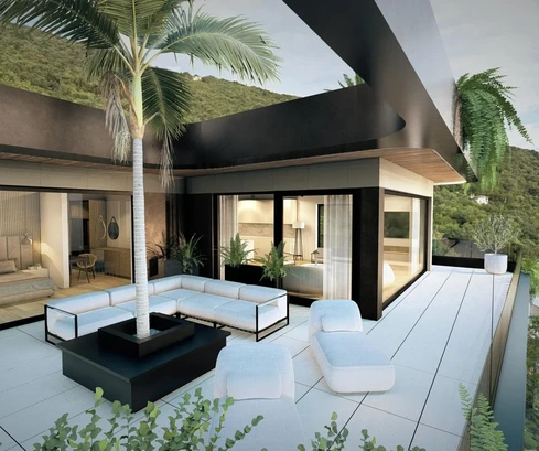 Opatija, Ičići, penthouse w ekskluzywnym nowym budynku z przestronnym tarasem i basenem