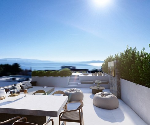 Lujoso ático en Čiovo con terraza y vistas al mar