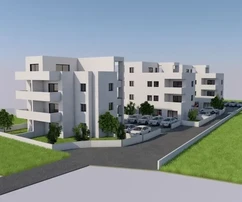 Trogir, appartamento con 1 camera da letto, 43 m2 + giardino di 43 m2, nuova costruzione,