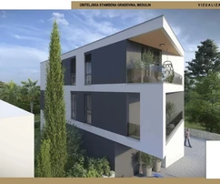 Medulin, moderno appartamento trilocale con superficie netta utile di 81 m², S1 con giardino, in posizione attraente