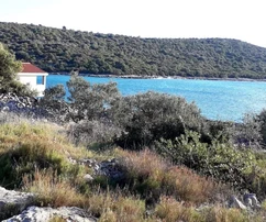 Vinišće, uvala Stari Trogir, poljoprivredno zemljište 837 m2, prvi red do mora