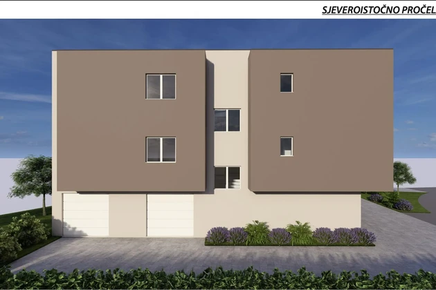 Istrie, Peroj, appartement deux pièces dans un immeuble neuf de haute qualité avec garage et vue directe sur la mer