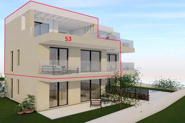 Vodice - duplex apartment with rooftop terrace, 750 m from the beach