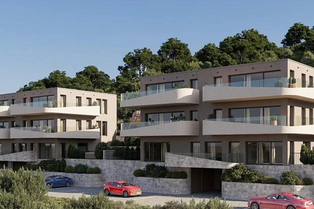 Brodarica, appartement neuf de trois chambres avec vue sur la mer, 99,23 m²