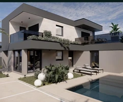 Casa moderna con piscina disponibile a Medolino in Croazia