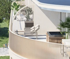 Истрия, Умаг - современная двухкомнатная квартира на втором этаже с большой террасой
