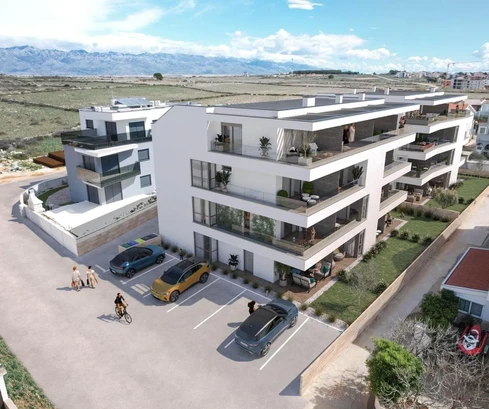 Pag, Povljana, két szintes lakás tengerre néző kilátással, 87,22 m²