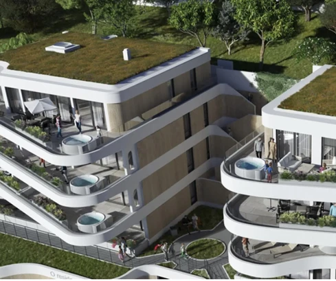 Apartamento de tres dormitorios en venta en Opatija con terraza y vista al mar en Croacia