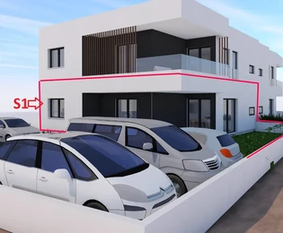 Vodice - Appartamento al piano terra S1 81,29 m², giardino