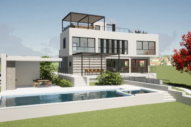 Villa moderne avec piscine et vue sur la mer, Istrie, Poreč