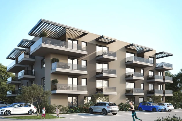 Isztria, Vabriga, tágas modern apartman tetőterasszal
